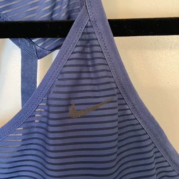 Nike women’s XL strappy yoga sports bra (navy) - Picture 2 of 7